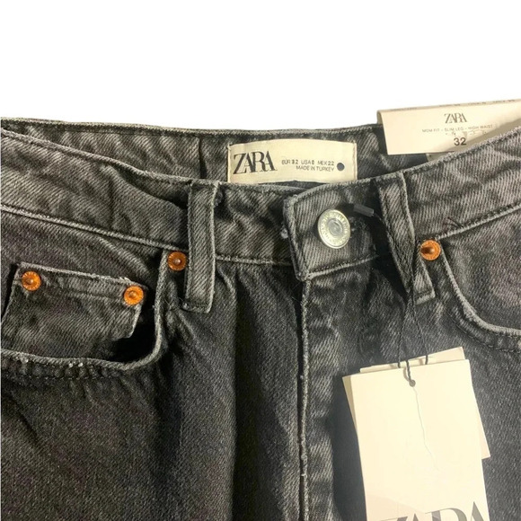 ZARA The 90’s Mom Fit High-Rise Slim Leg Jeans - Picture 9 of 10